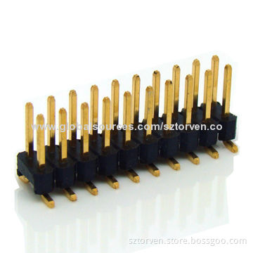 Pin Header with 2.54mm, Dual-row and SMT 4-80 Pins